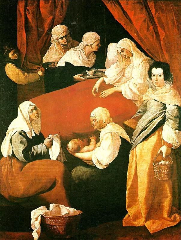 birth of the virgin, Francisco de Zurbaran